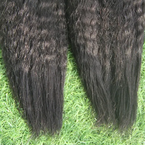 200G naturel crépus grossier humain tressage cheveux en vrac 2 faisceaux crépus droit brésilien tressage cheveux en vrac sans trame