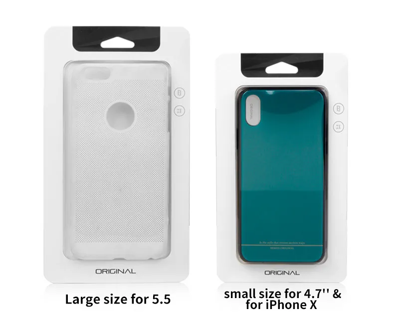 100 szt. Pakowanie całego logo dla iPhone X Case Opakowanie Pudełko prezentowe z pakietem pakietu PCV dla iPhone Case2679183