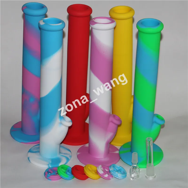 Bongosos de silício de narguilé 14 polegadas com tubo de silicone de percolator 14,4 mm Tamanho da junta de vidro Bonic Néctar Tubos de água