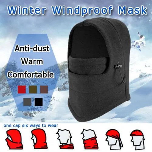 Gloednieuwe Thermal Hood Outdoor Fietsen Ski Winter Winddicht Volledige Masker Hat Acht Kleuren Drop Shipping