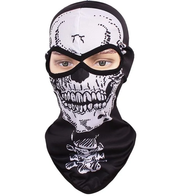 屋外サイクリングスポーツスカルマスクCS反テロ用マスク戦術迷彩フードUV Protect Face Masks Halloween Prop Cap Ski Hat