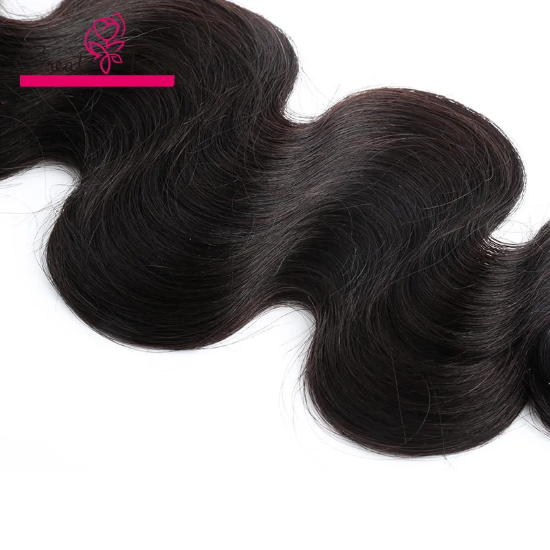 Greatremy® Donor Brazilian Virgin Hair Weave Bundles Natural Black Body Wave Straight Curly Human Hair Extensions 300g