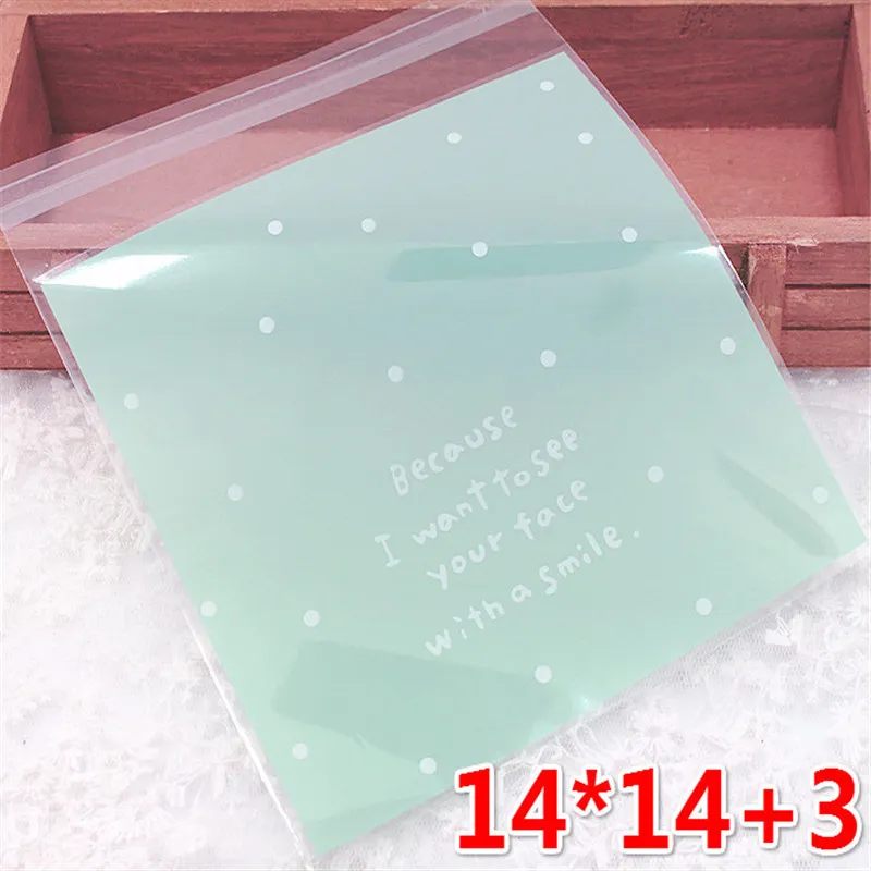 14 * 14cm 100pcs / pack godisväska Söt godis färg design papper för barn fest bröllop handgjorda förpackning shopping presentpåse