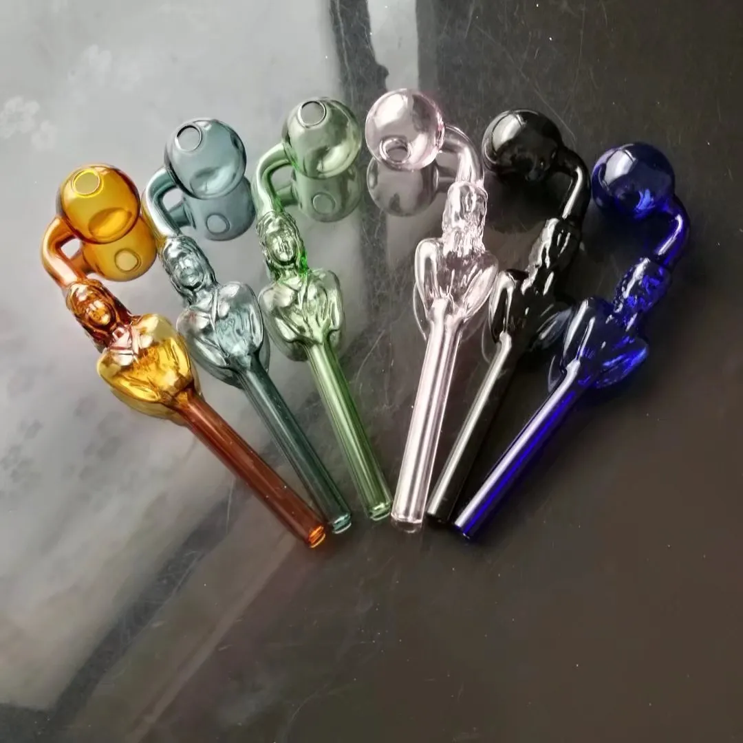 Nouvelle couleur beauté bends Bongs en verre en gros Brûleur à mazout Conduites d'eau en verre Plates-formes pétrolières Fumer des plates-formes