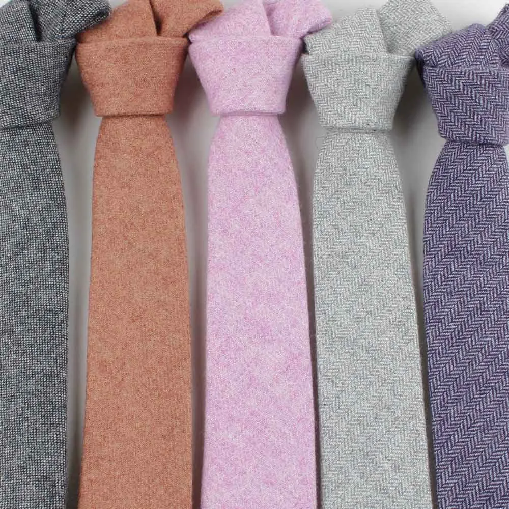 Tager Wilen Brand Fashion Wool Ties Brand Популярные сплошные галстуки для мужчин.