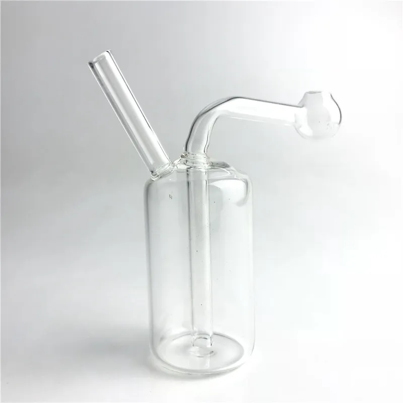Nieuwe Mini Glass Oil Burner Bong met 4 inch Clear Pyrex Dikke Glas Olie Burner Waterleiding Recycler Oil Burner Bong