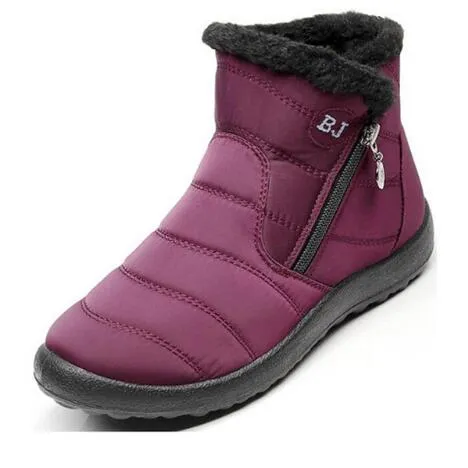 2018 snow boots woman shoes winter female warm fur water-resistant upper plus size fashion non-slip sole new style