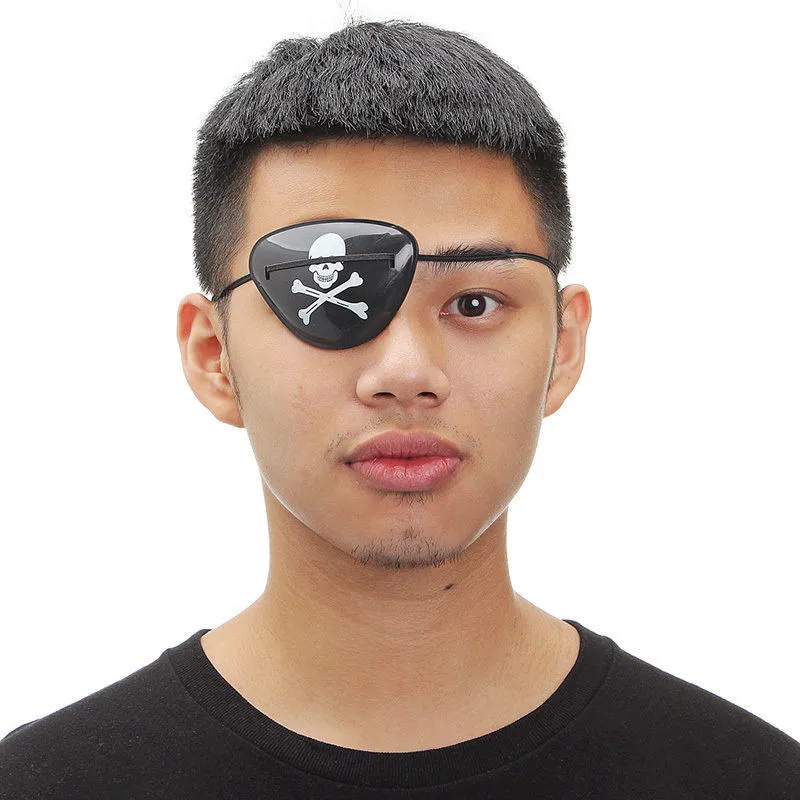 Skull pirate eye patch Plastic monocular pirate eye patch COS and performance show Holiday decoration 4 styles Fancy dress eye mask