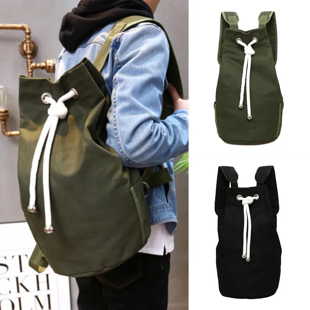 Canvas drawstring sales duffle bag