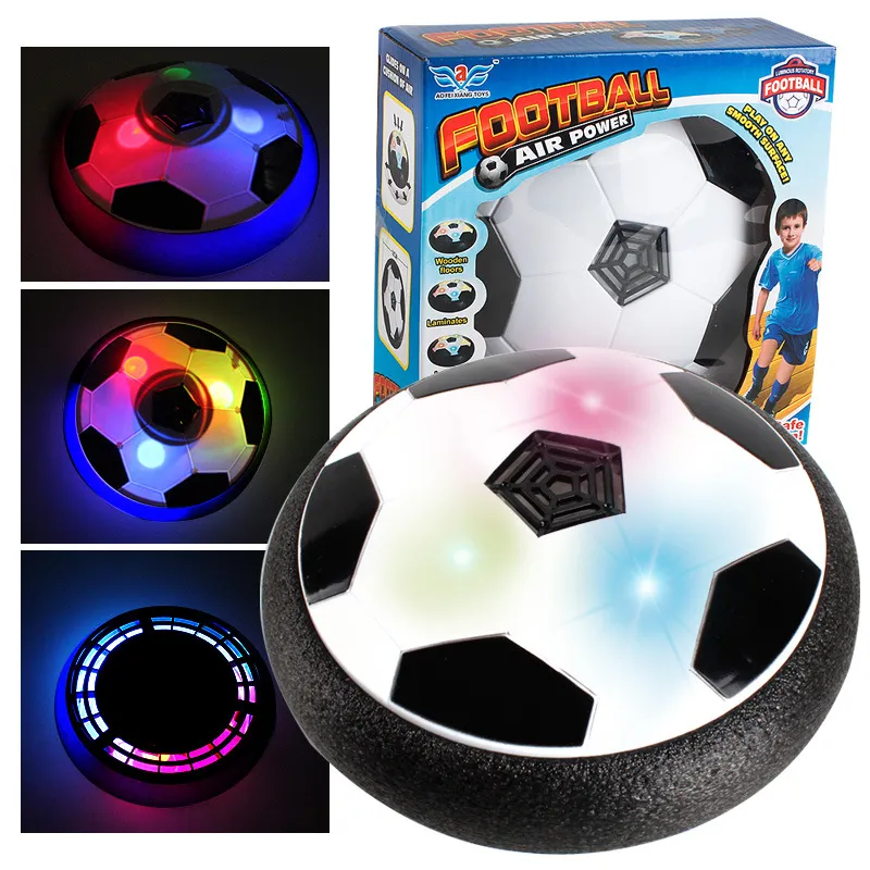 Novelbelysning Fantastiska barnleksaker Hover Soccer Ball med färgglada LED -ljus pojkar flickor barns fotboll för inomhus outd8187425