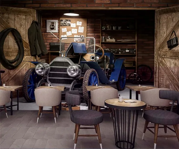 Özel Duvar Vintage Serisi Duvar Kağıdı Tema Cafe Bar Restoran KTV Salon Özel Duvar Vintage Serisi Duvar Kağıdı Tema Cafe Bar Restoran KTV Salon