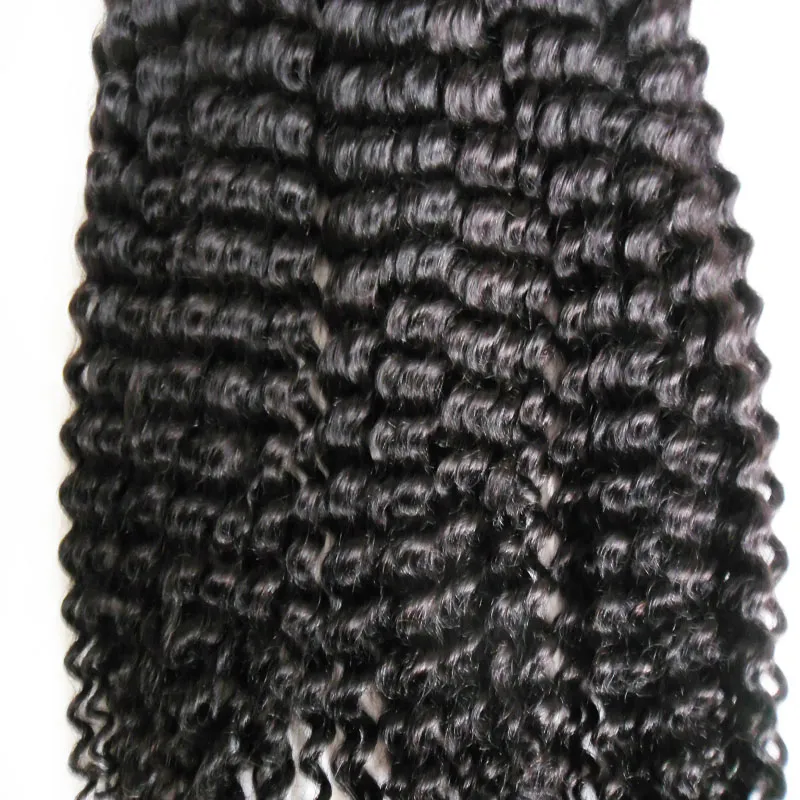 ホットセールグレード6A未加工のブラジルの深い波の髪の人間の髪の毛300g天然黒髪