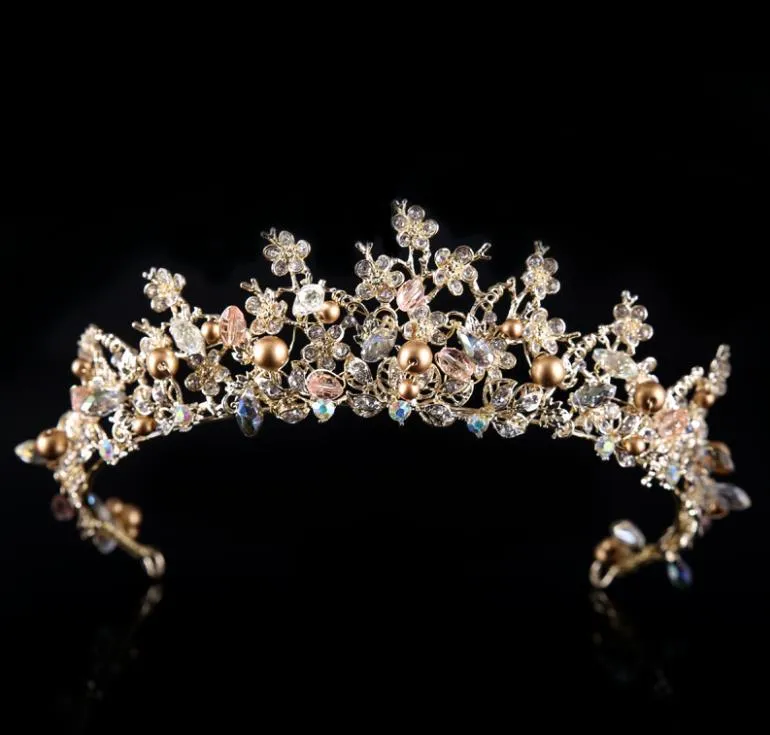 バロックーククラウンの結婚式の装飾花嫁の王冠写真スタジオブライダルヘッドウェアアクセサリー