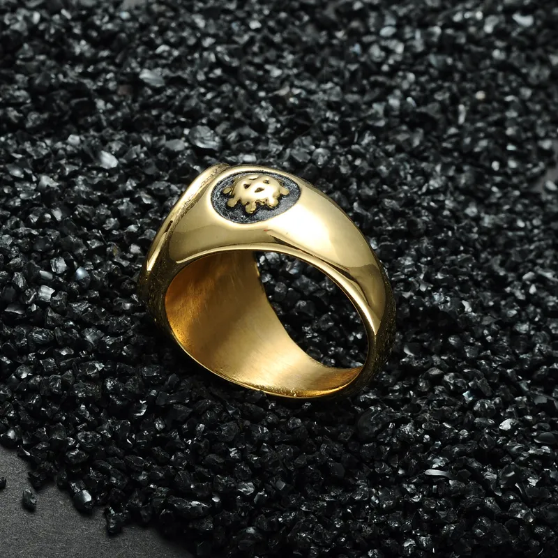 Punk Cool Goud Kleur Titanium Rvs Illuminati Piramide Boze Oog Symbool Zegelringen voor Mannen Jewelry1387825