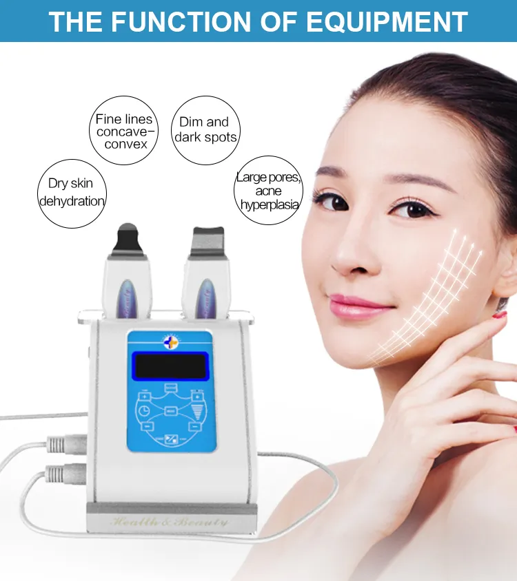 2022 Używanie domu w systemie diagnozy skóry Ultradźwiękowe obieranie twarzy spa piękno masażer trądziku usuwanie czyszczenia ultradźwiękowego czyszczenia twarzy