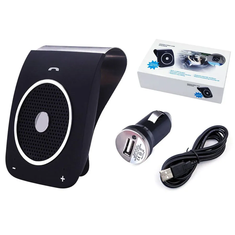 BT18 Sunvisor Bluetooth Car Kit, Freisprecheinrichtung, kabelloser Auto-Bluetooth-Lautsprecher, Bluetooth V4.0, unterstützt Sprachwahl, Hifi-Stereo