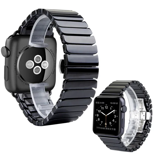 Cinturino in ceramica di lusso per Apple Watch 42mm 38mm Cinturino iWatch serie 1 2 3