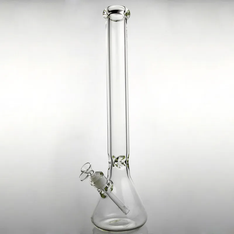 Bangs de bécher en verre de 9 mm d'épaisseur Super lourde tuyau d'eau en verre à trois tailles de taille 14/20 pouces en verre Bong 18,8 mm Joint