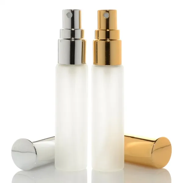 5ML 10ML 1/3 onças de ouro fino geada Névoa Atomizador garrafa de vidro Spray Fragrance Perfume garrafa Perfume vazio para o grupo de viagem