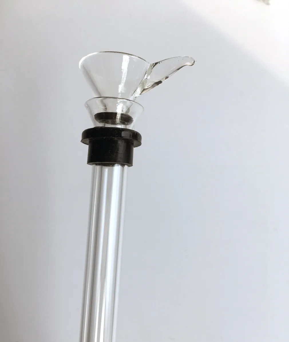 4 Sizes Glass Stem Slider Funnel Style Simple Downstem Glass Bowl For Water Pipe Glass Bong Oil