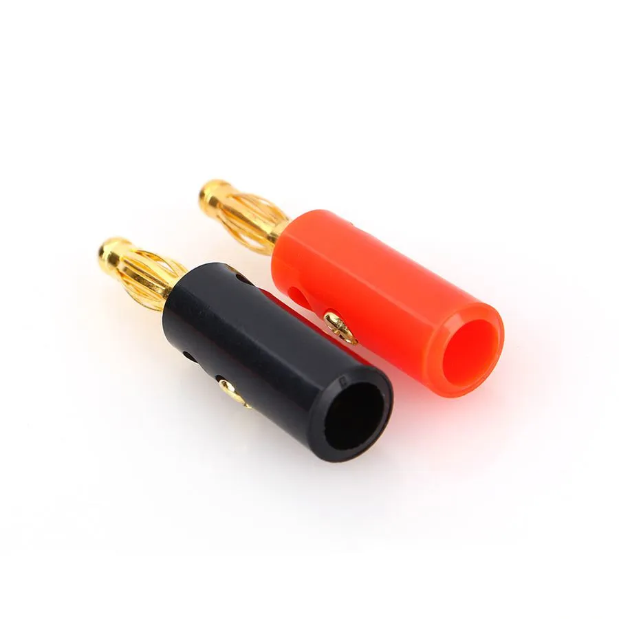 4mm plaqué or placé câble câble banane bouchon connecteur audio haut haut-parleur USB vis en gros