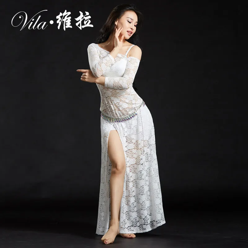 2018 New One-Piece Lace Dress Belly Dance Clothing Kvinnor Dans Sexig Lace Outfits Klänningar Modal Bellydance Kostym