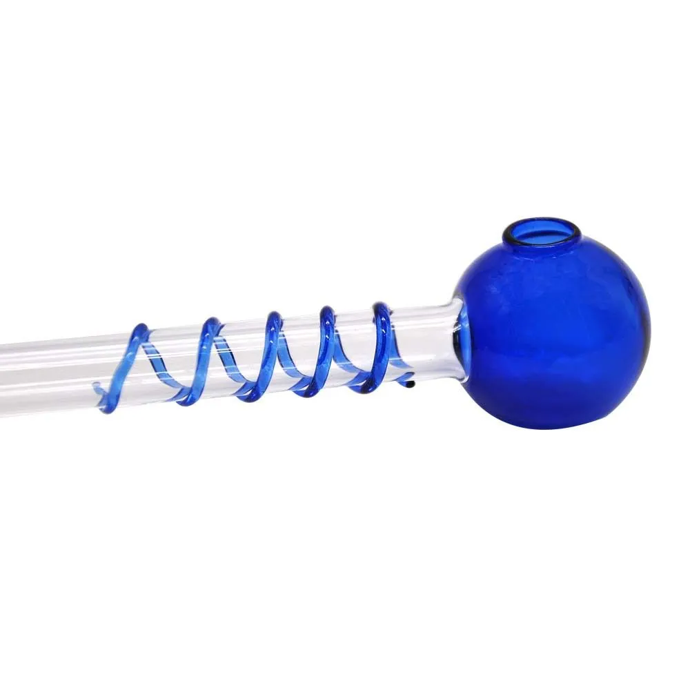 High Quality Oil Burner Pipe spiral Glass water Pipes Bubbler Pyrex mini Glass Handle