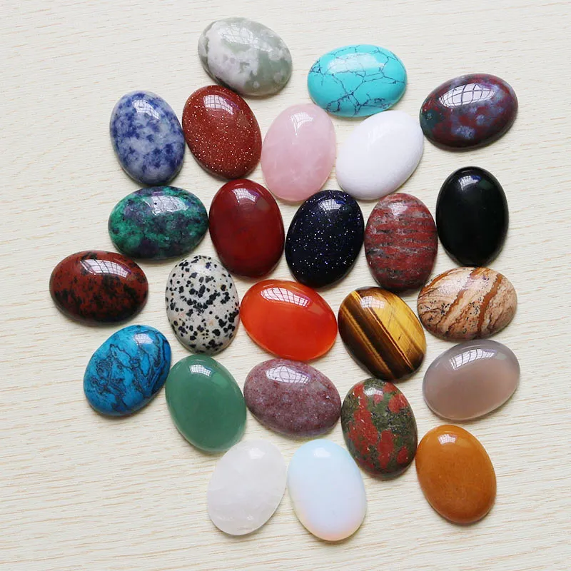 En gros 12 pcs/lot pierre de cristal naturel chaud ovale CAB CABOCHON perles de larme bijoux à bricoler soi-même accessoires faisant 22mm x 30mm livraison gratuite