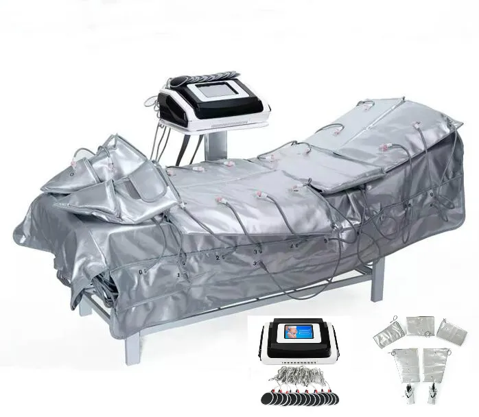 HEISSE 3-in-1-Ferninfrarot-Pressotherapie EMS Elektrische Muskelstimulation Sauna Luftdruck-Pressotherapie Lymphdrainage Körperschlankheitsmaschine