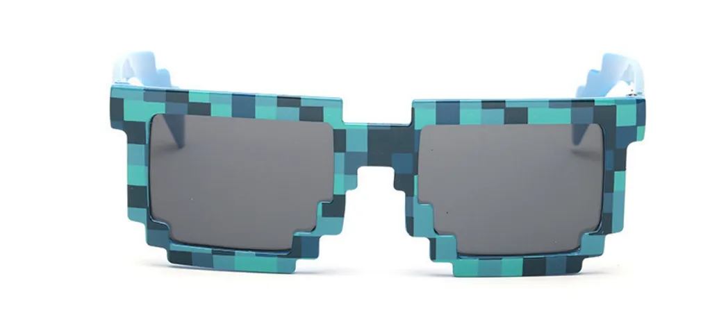 2021 Mosaic Sun Óculos Vintage Quadrado Novidade Pixel Sunglasses Crianças e Adultos Trendy Minec Óculos 4 cores 