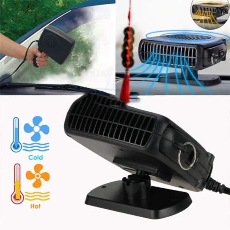 새로운 고품질 2in1 150W 자동차 가열 냉각 히터 팬 Defroster Demister 12V Dryer WinShield 무료 배송