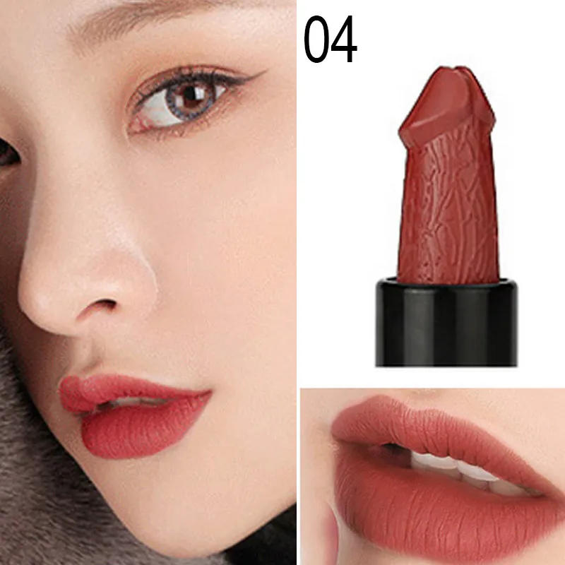 Lipstick Mushroom Pecker Lipstick Penis Willy Shaped lip Hens Night Party Makeups Long Lasting Matte Lipstick6091688