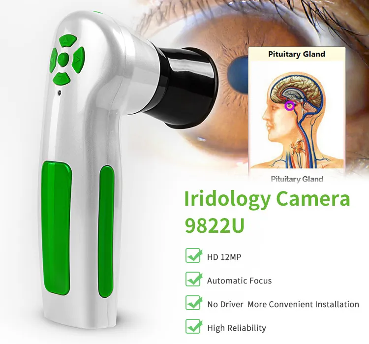 Sistema di diagnosi oculare professionale con fotocamera digitale iridologica da 12,0 MP, analizzatore dello scanner dell'iride dell'iriscopio