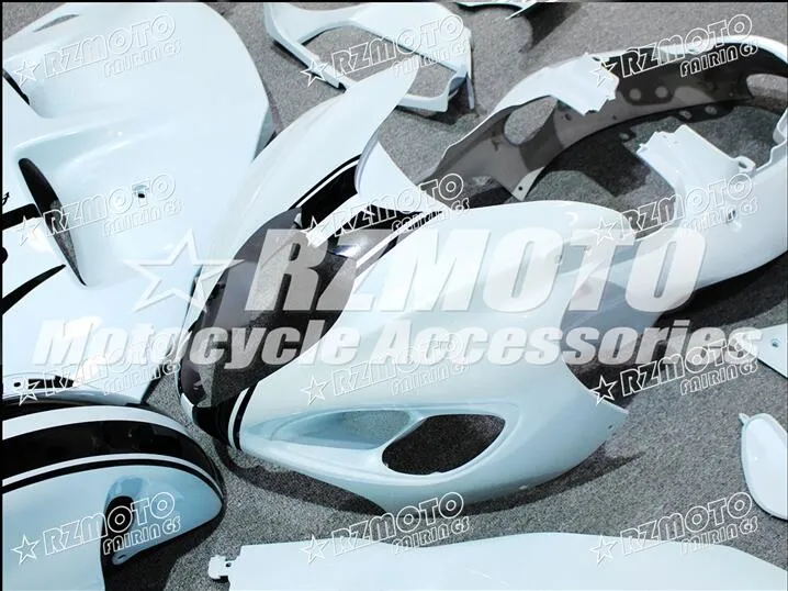 حقن القالب New Hot Suzuki GSXR1300 Hayabusa 97 - 07 1997 1998 2005 2006 2007 White XV5