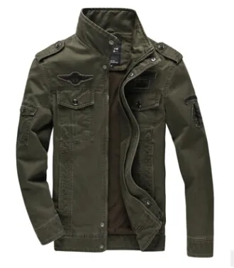 Men's Jackets Men Casual Army Pilot Autumn Winter Bomber Flight Jacket Long Sleeve Coats Male Clothing