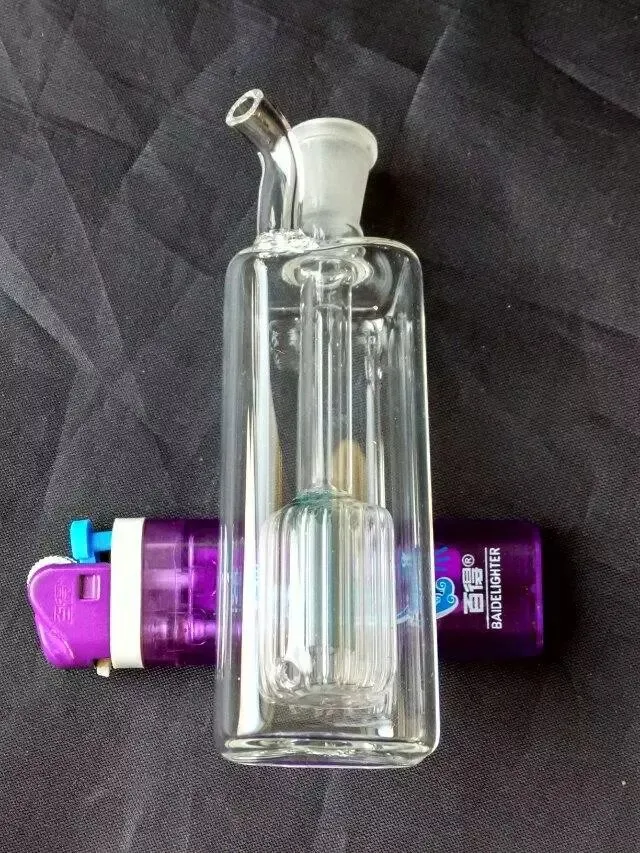 Rectangular filter water bottle Wholesale Glass Bongs Accessories, Glass Water Pipe Smoking, 