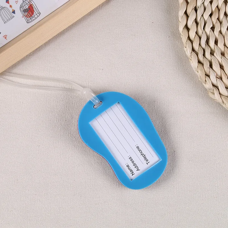 Flip Flop Shape Luggage Tag Trunk Cards Strip Suitcase Label Bags Tags Travel Accessories Wedding Party Souvenir