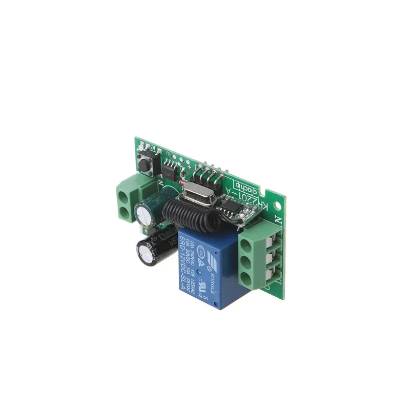 AC 220V 1CH RF 433MHz Draadloze Afstandsbediening Schakelaar Module Leercode Relais