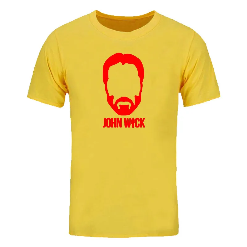 John Wick T Shirt Men Tees Fashion Printed Bawełna krótkie rękawie John Wick Men T-shirty swobodne topy o nokółce DIY-0685D227W