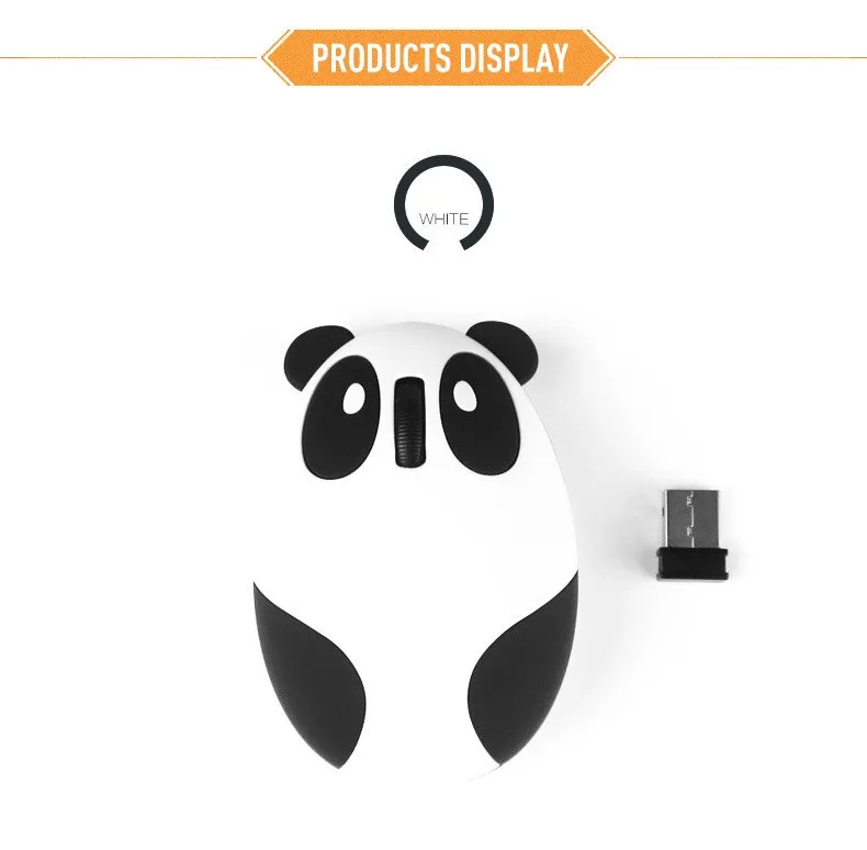 Cartoon bear Wireless Mouse Optical Panda Rechargeable Mouse Wireless Computer Gaming Mause sem fio Gamer Mice USB Panda Mouse For PC Laptop