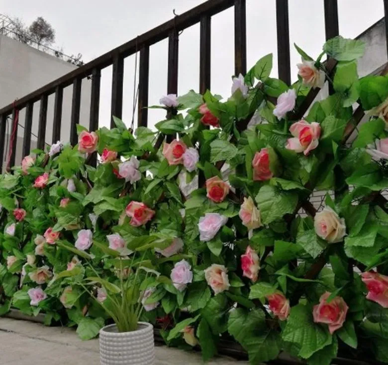 Simulation de vigne de raisin murale artificielle, fausse plante en soie pour la maison, fête de mariage, plante décorative verte murale