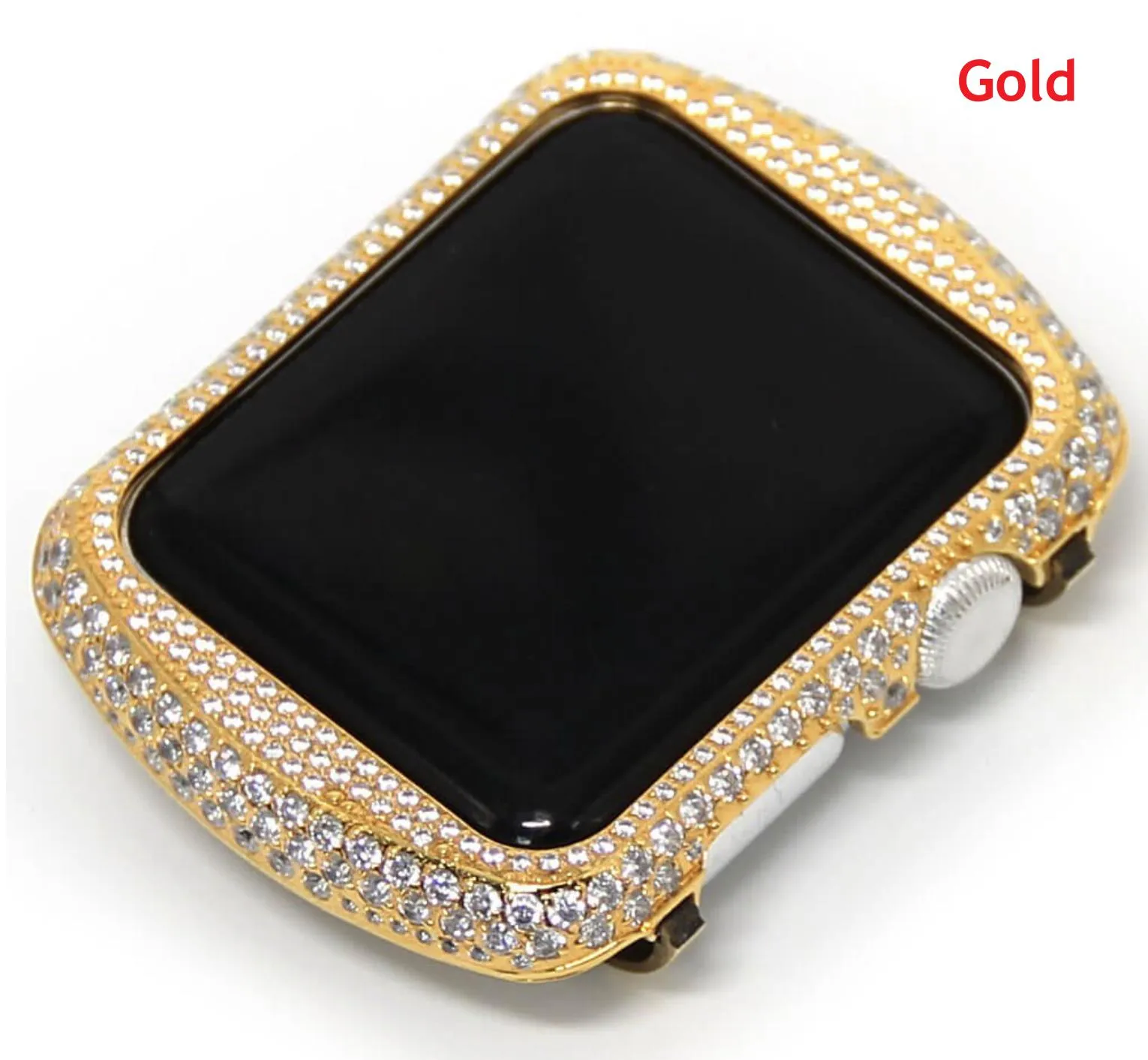 Bling Bling Metal Rhinestone Diamond Crystal Sieraden Bezel Cover Case Compatibel voor Apple Watch Series 3 Serie 2 Serie 1 38mm 42mm