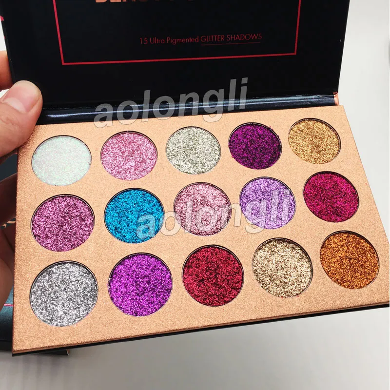 Best Beauty Glazed Glitter Eyeshadow Palette 15 kolorów paleta cieni do powiek makijaż Ultra Shimmer kosmetyki do twarzy