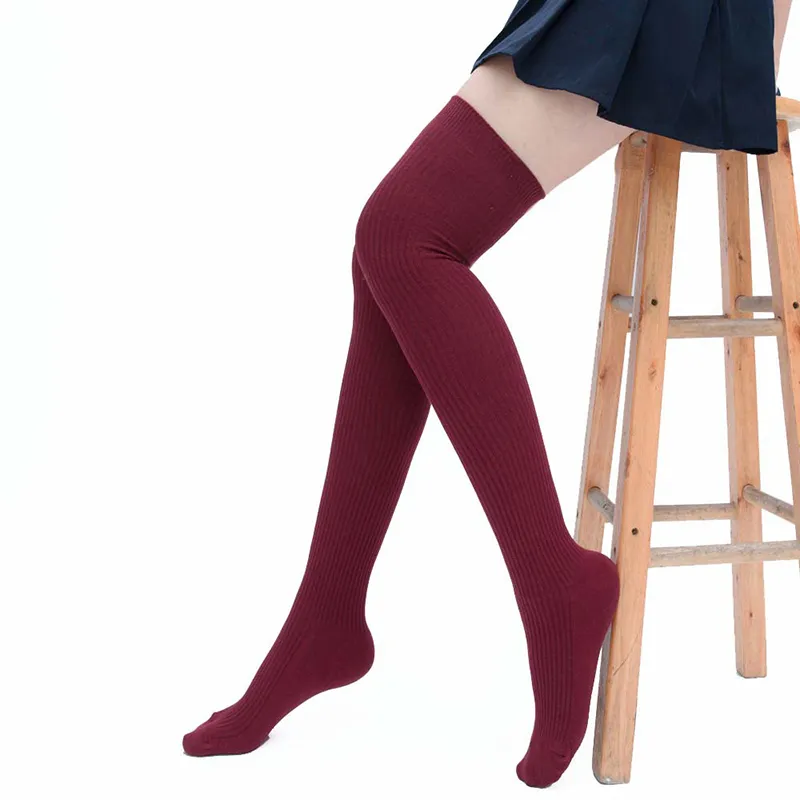 Girl Lår High Socks Spring Autumn 2020 Sticked virka mjuka långa flickor i strumpor online shopping bomull över knästrumporna 11747709