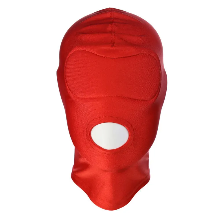 Capa de couro Bondage BDSM para jogos adultos jogar máscaras completas fetiche bloqueio de olhos vendados para o sexo