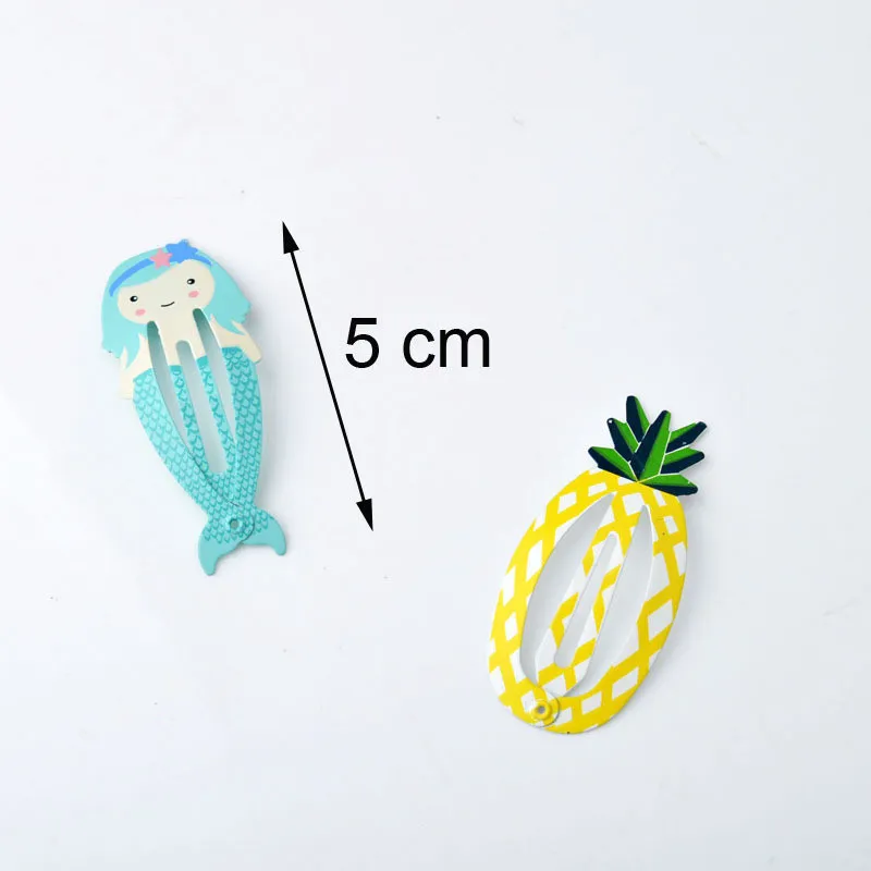 Cute Cartoon Girls Mermaid Hairpins Fruits Firebird Hair Clips Headwear Kids Children Hair Accessories