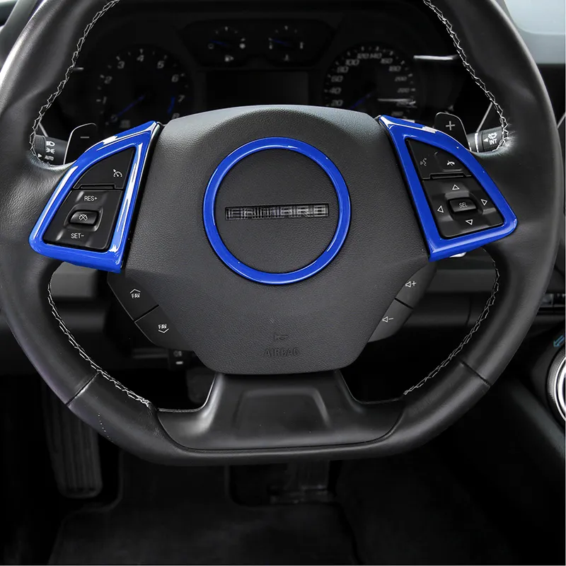 Steering Wheel car ABS Tampa decorativa Para Chevrolet Camaro 2017+ Car Styling Auto Acessórios Interior