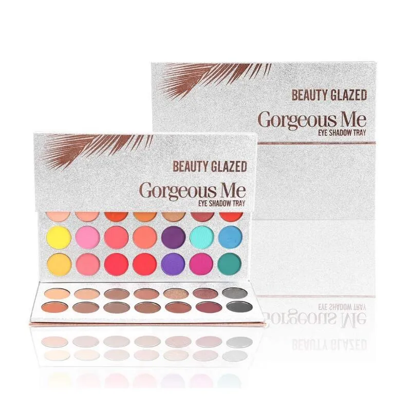 Nueva paleta de sombras de ojos Beauty Glazed de 63 colores, paletas de sombras de ojos mate, polvo resistente al agua, sombra de ojos ahumada desnuda pigmentada natural