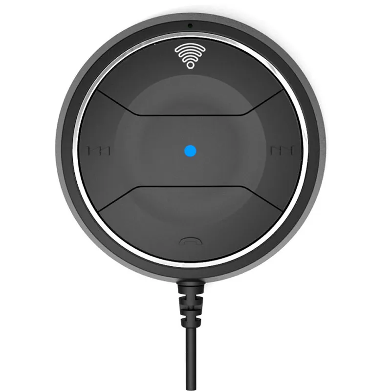Zestaw samochodowy Bluetooth Zestaw głośnomówiący 3.5mm Aux Odbiornik Adapter Audio Muzyka z funkcją NFC Ładowarka samochodowa USB do iPhone Samsung