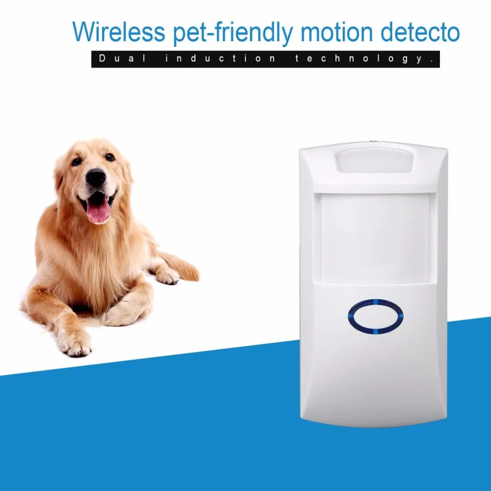 Freeshipping NEW 433 MHz 868.4MHZ Wireless Pet Immune PIR Motion Detector Sensor With White Color for Home Security for our G5S Alarm System